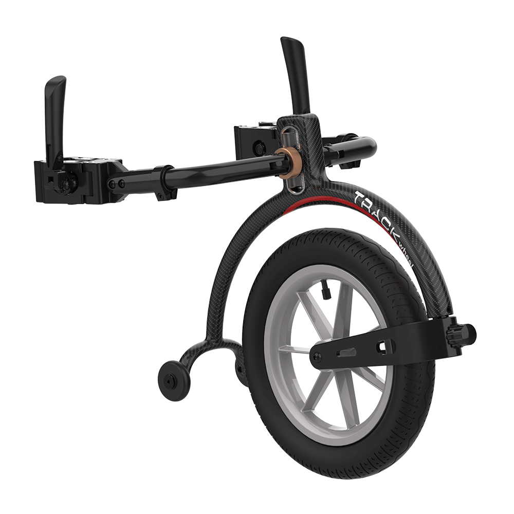 Track Wheel double arm wheelchair attachment